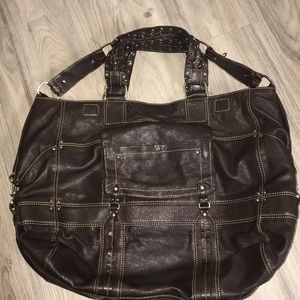 Laundry by Shelli Segal Espresso Leather Tote